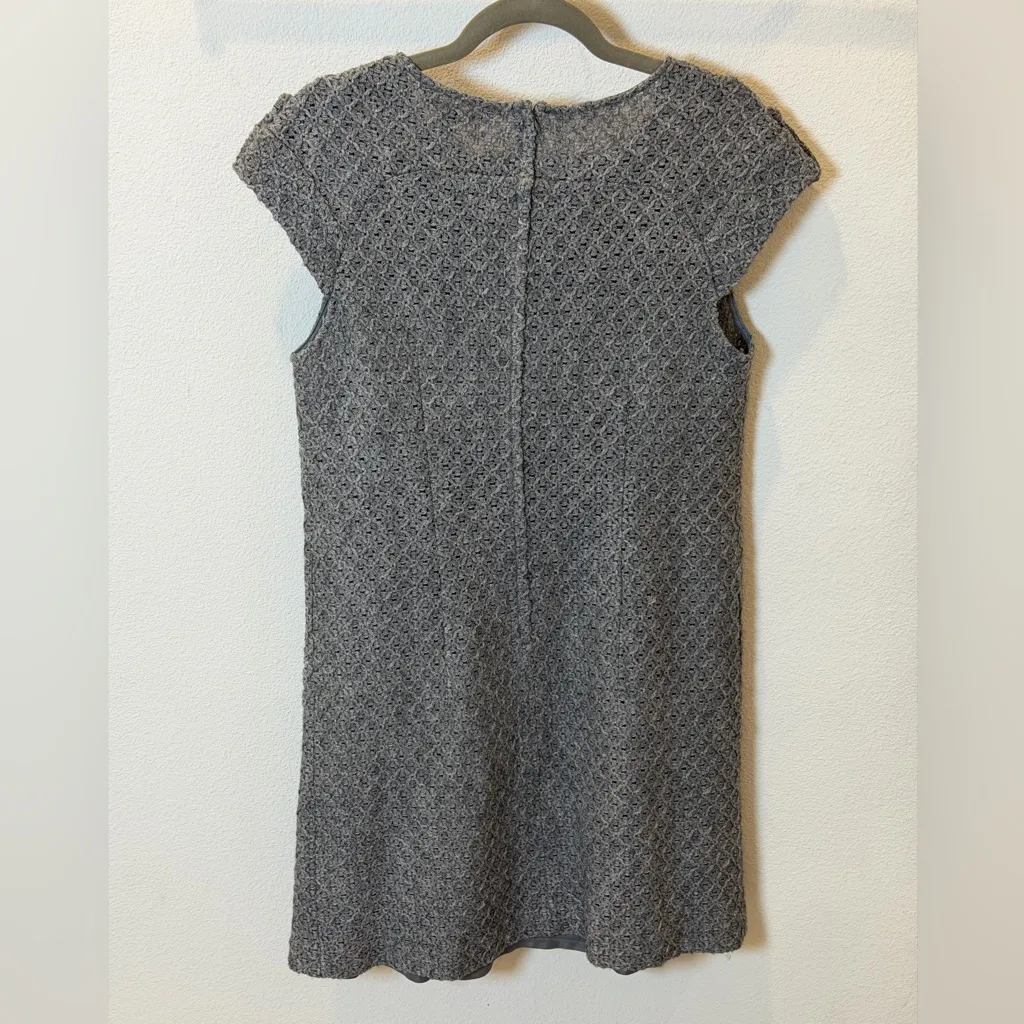 Cynthia Steffe Charcoal Gray Textured Sweater Dress Wool Blend Size 10 NWT - Image 3