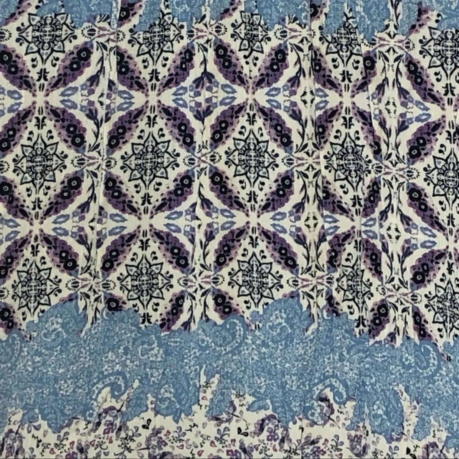 Cato Paisley Floral Medallion Blouse Size Large | Embroidered Front 3/4 Sleeve - Image 10