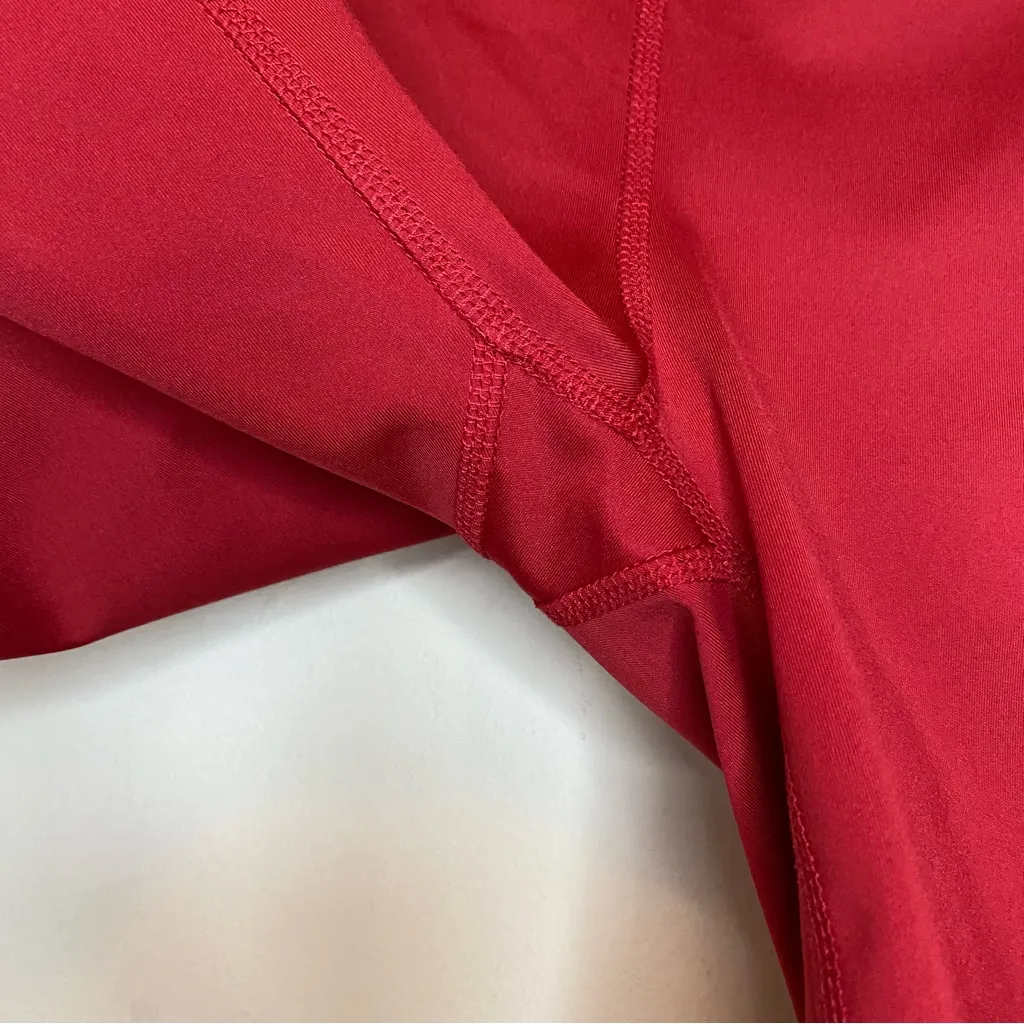 REFORMATION Ecomove High Rise 7” Inseam Biker Short Red Sz Large - Image 5