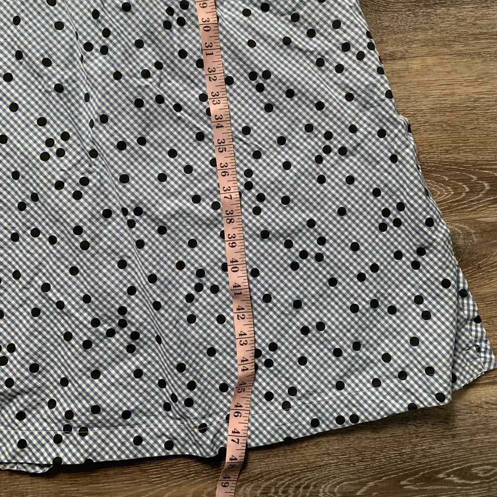 Anne Klein Blue & White Gingham Midi Dress S - Image 6