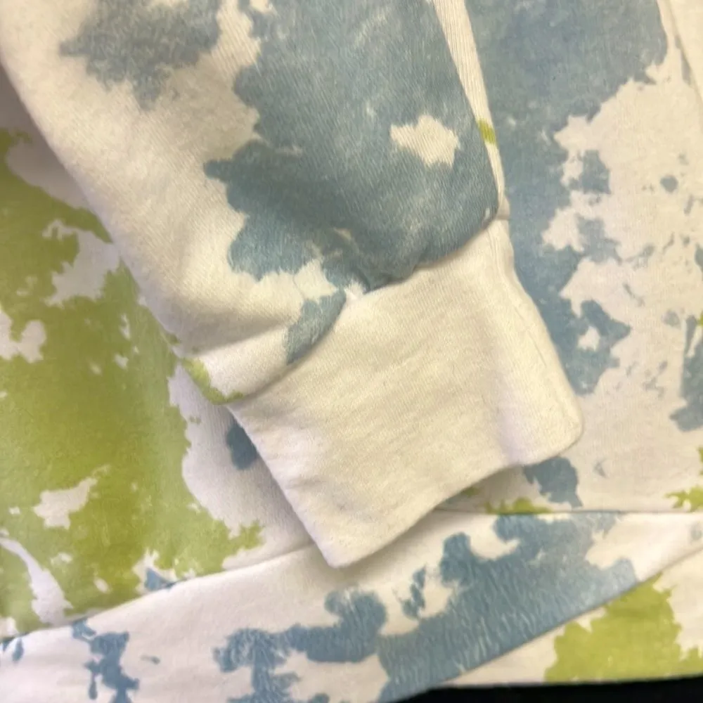 Just Be Green and Blue Tie Dye Soft and Comfy Crewneck Sweatshirt- Medium - Image 3