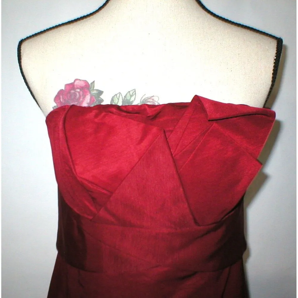 New Womens Party The Limited Dress Dark Red Strapless 0 Date Dinner Wedding Gues - Image 2