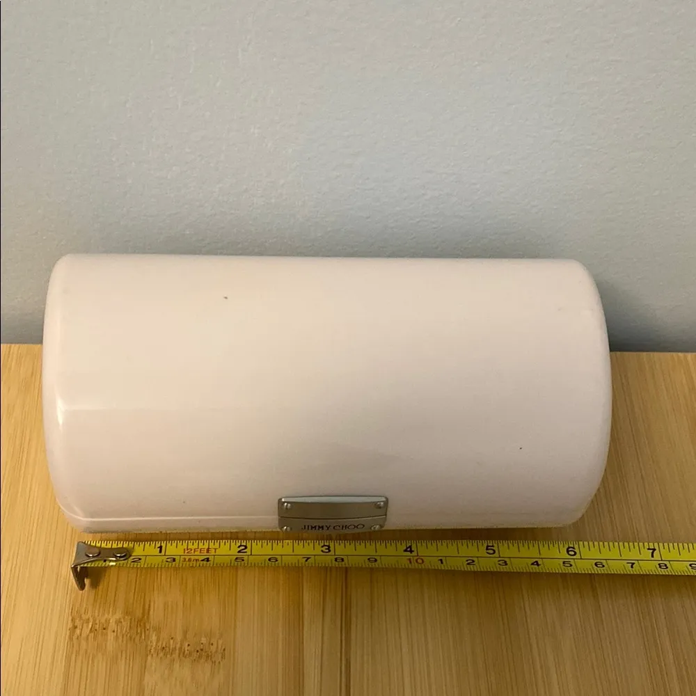 Jimmy Choo Off White Hard Shell Eyewear Sunglass Case - Image 7