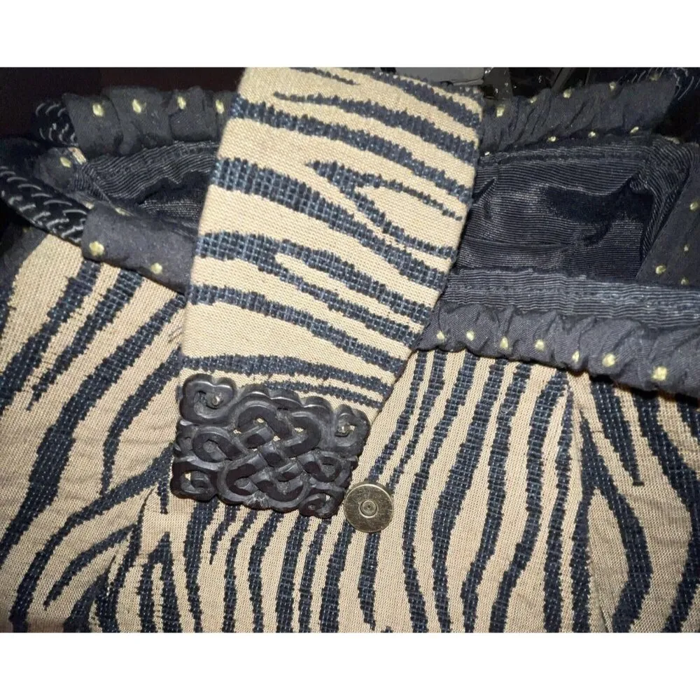 L. O'Neill Design Tapestry Carved Natural Stone Purse Handmade Limited Edition Black - Image 3