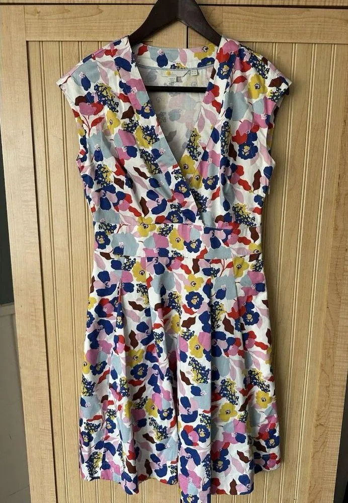Boden Women Dress Floral Shift Dress US Size 2 R Clemmie Fit & Flare V - Image 2