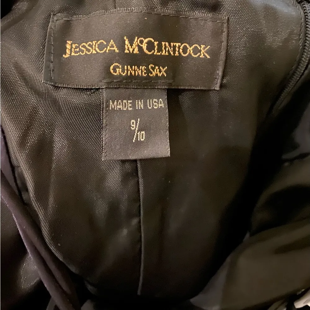 Jessica McClintock Gunne Sax Purple Iridescent Spaghetti Strap Dress - Image 11