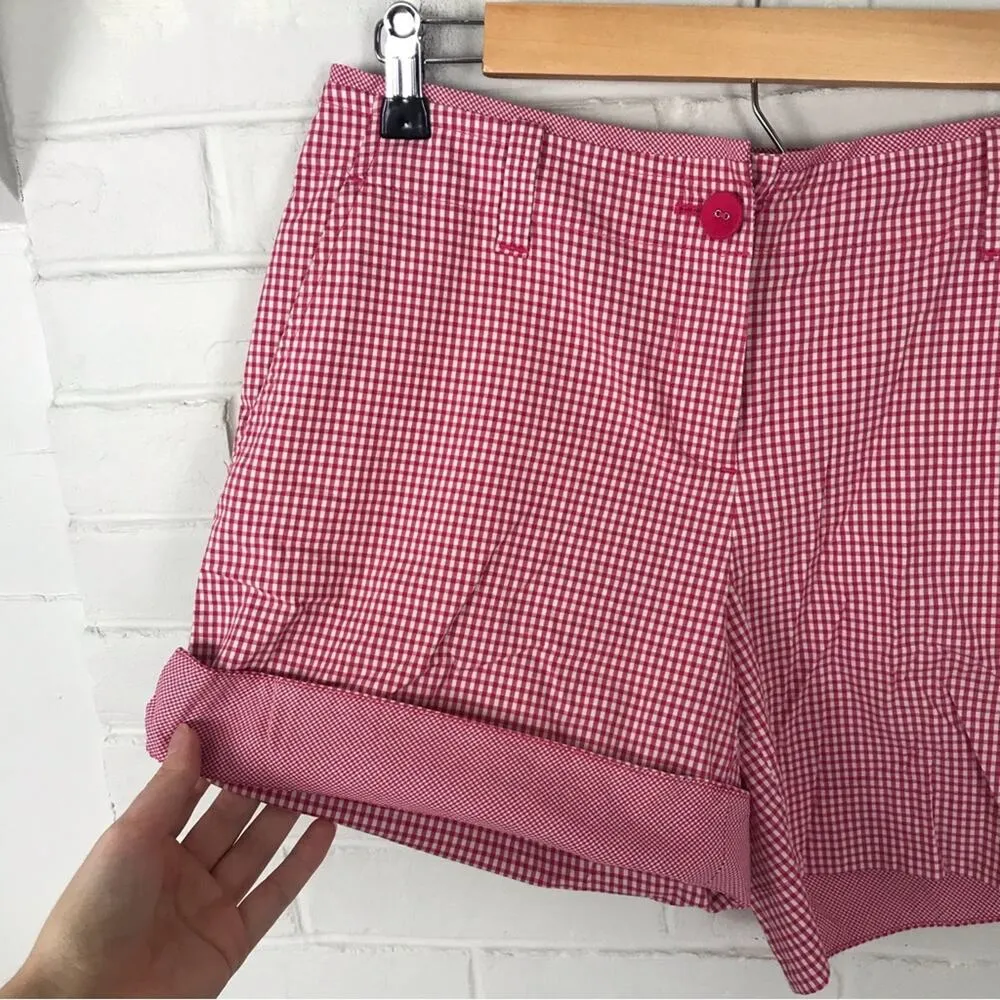Talbots Pink Gingham Casual Chino Shorts Size 4P - Image 8