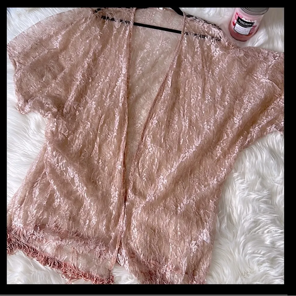 ASOS brand En Crème peach fringe hem kimono- - Image 12