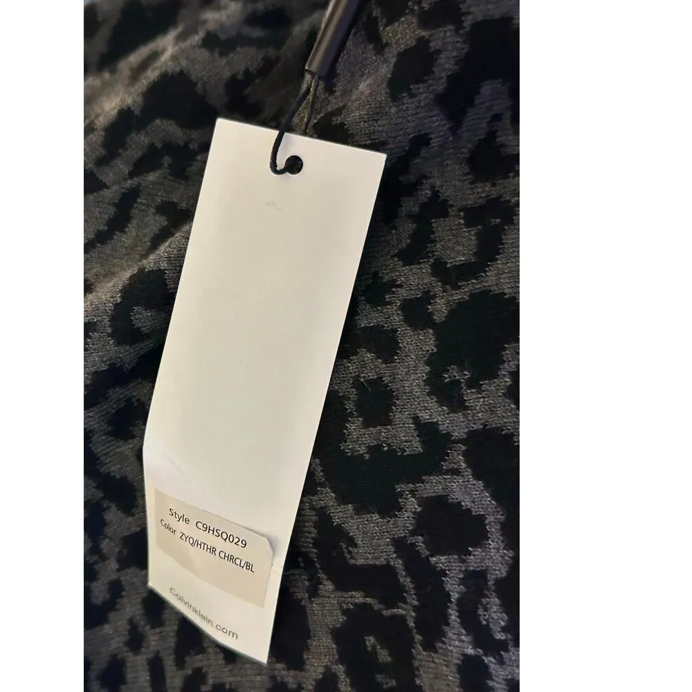 Calvin Klein Women's Sweater Black Gray Medium Mock Neck - Image 4