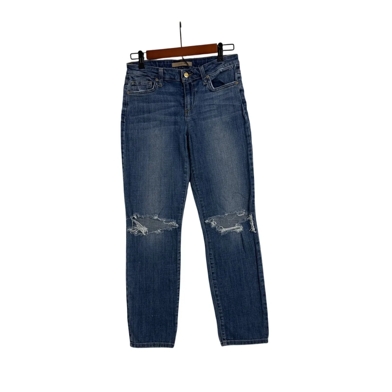 Joe's Jeans Straight Ankle Distressed Denim Blue Jeans Size Women's 28 (6) - Image 2