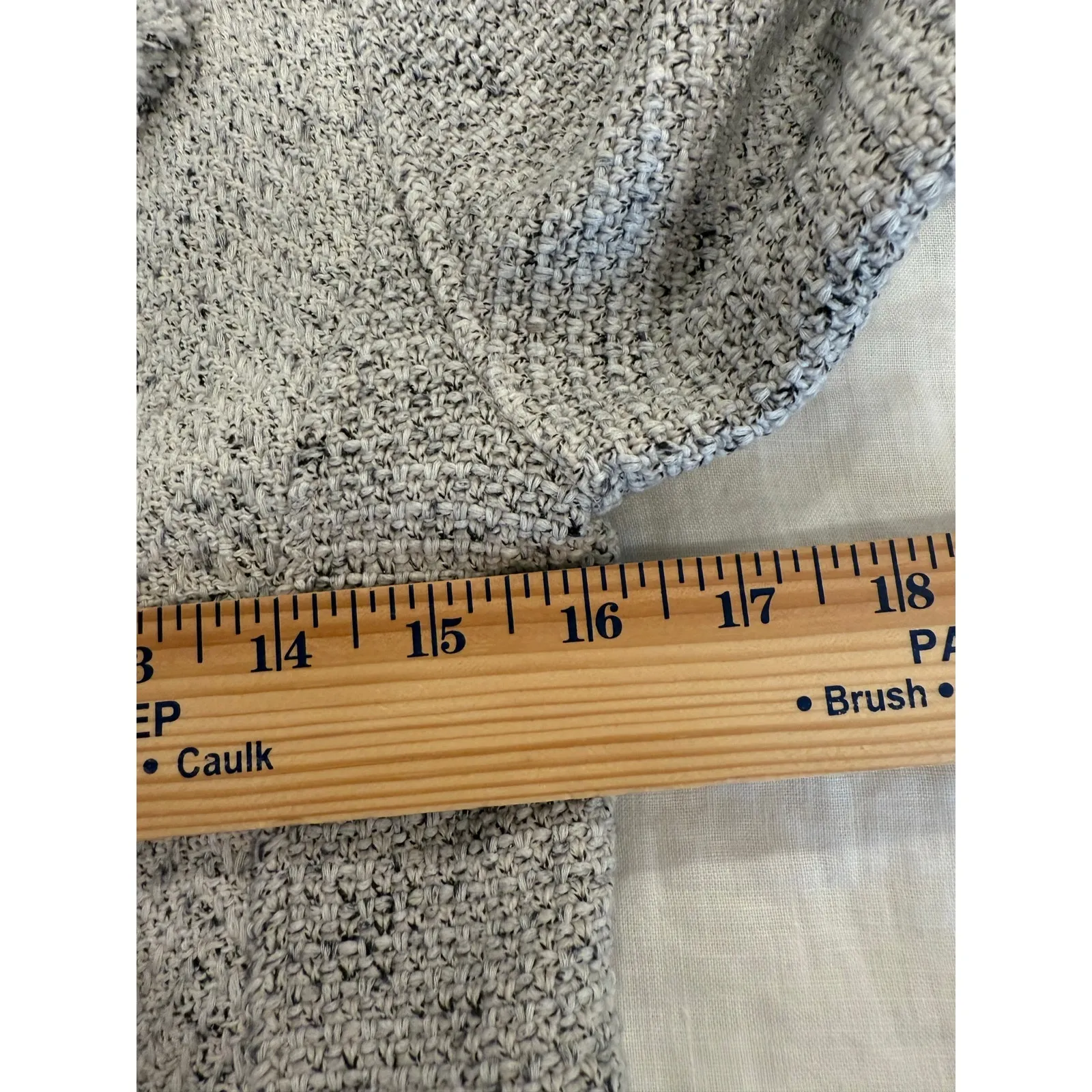 Nic + Zoe Fringe Trim Open Front Cardigan Blazer Gray Women's Size Small - Image 8