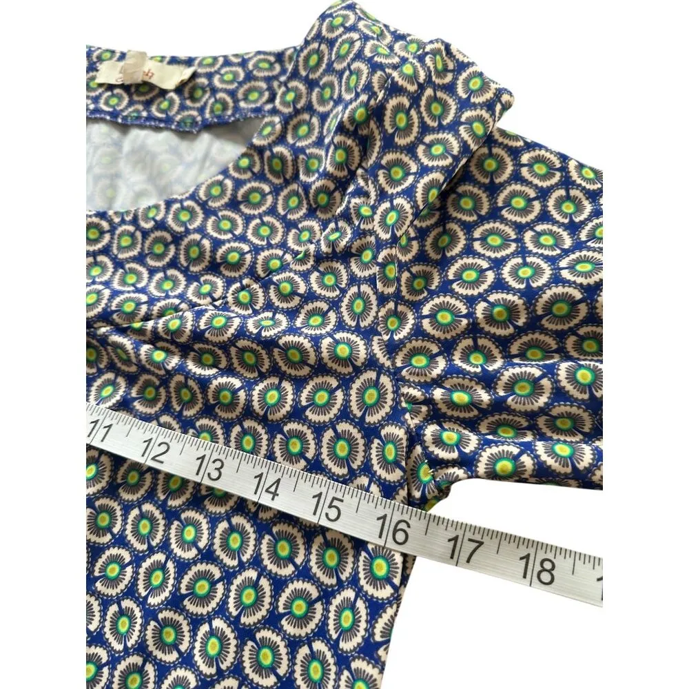 Anthropologie Aryeh Medium Horseshoe Neck 3/4 Bell Sleeve Shift Dress Bohemian - Image 5