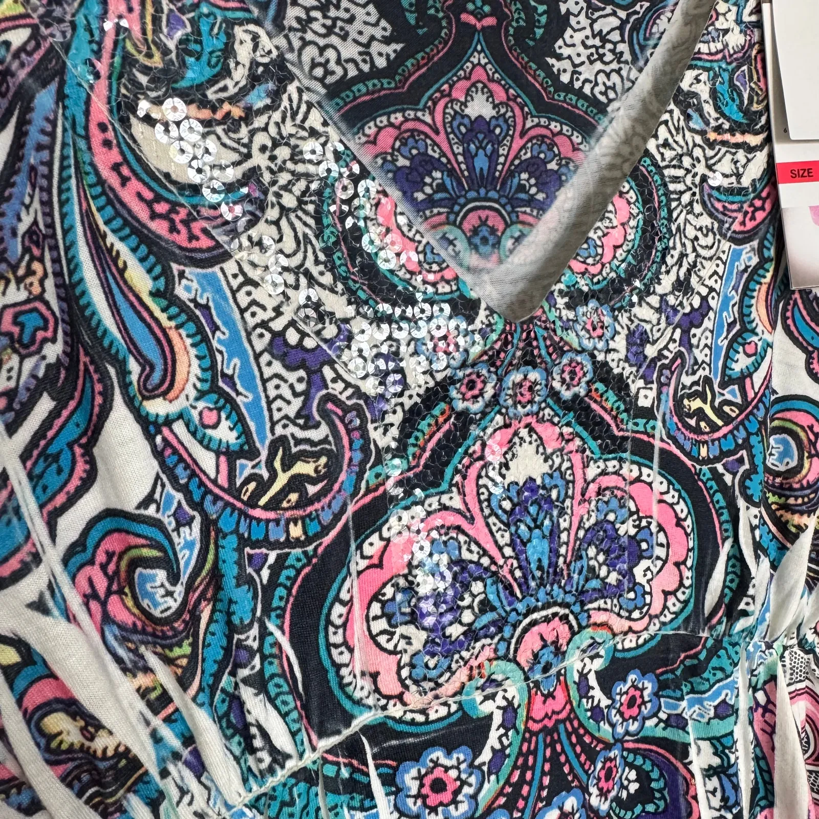 Kiara Top Women S Cream Pink Blue Black Sequin Detail Collar Babydoll Y2K Bling - Image 5