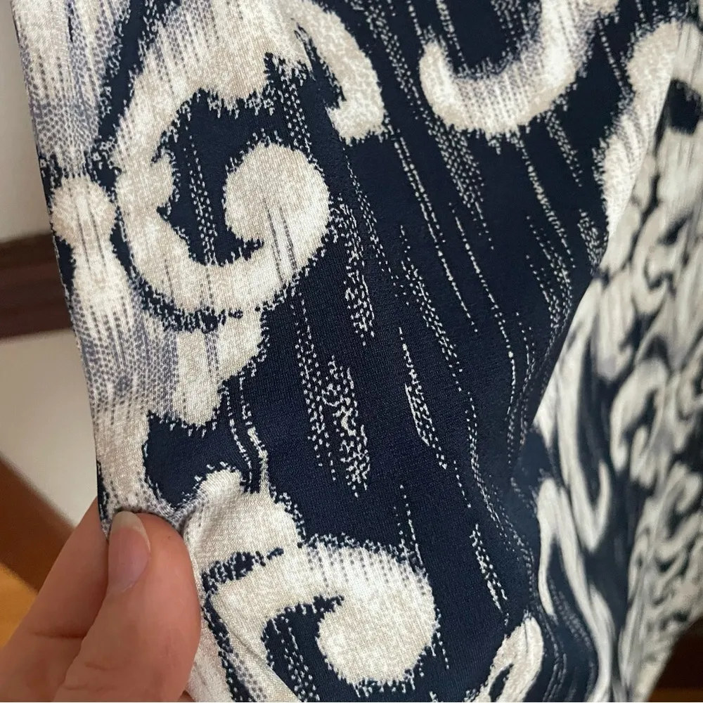 Connected Apparel Black and White Sheath Dress 3/4 Sleeve Crew Neck - Image 5