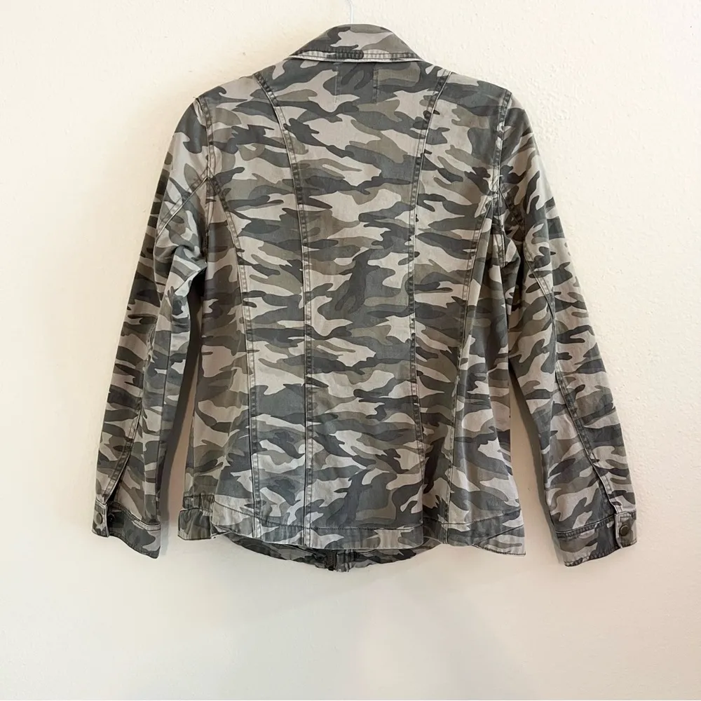 Mudd Camo Trucker Jacket Cotton Zipper Button Size L - Image 2