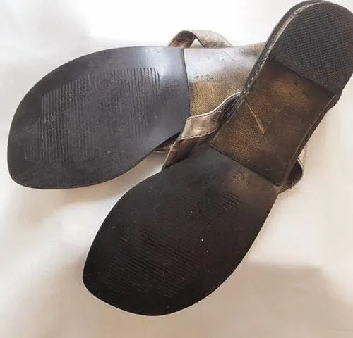 Jeweled Gold Sandals - Image 5