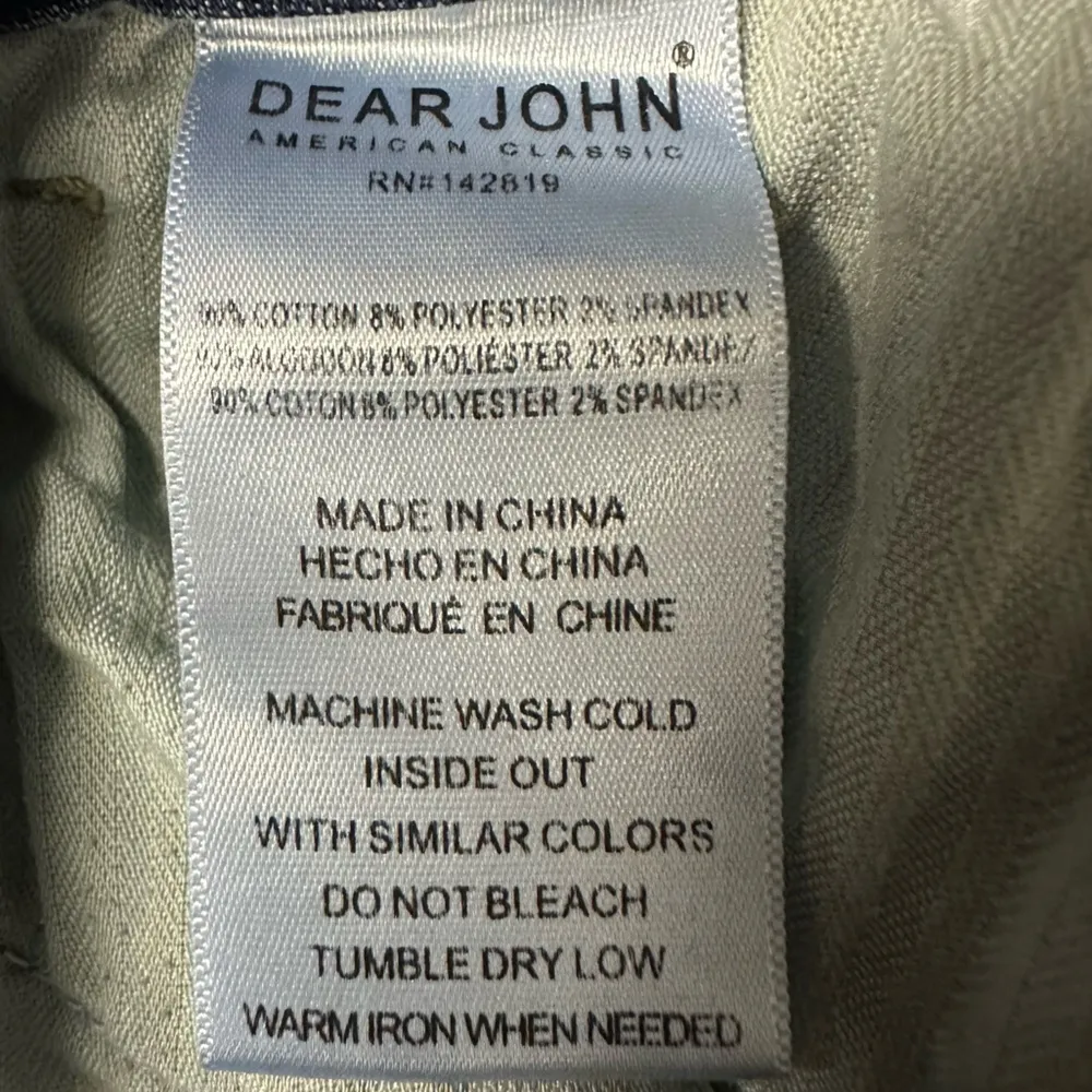 Dear John Button Fly High Rise Denim Flare Bootcut Slit Hem Blue Jeans Womens 30 - Image 12