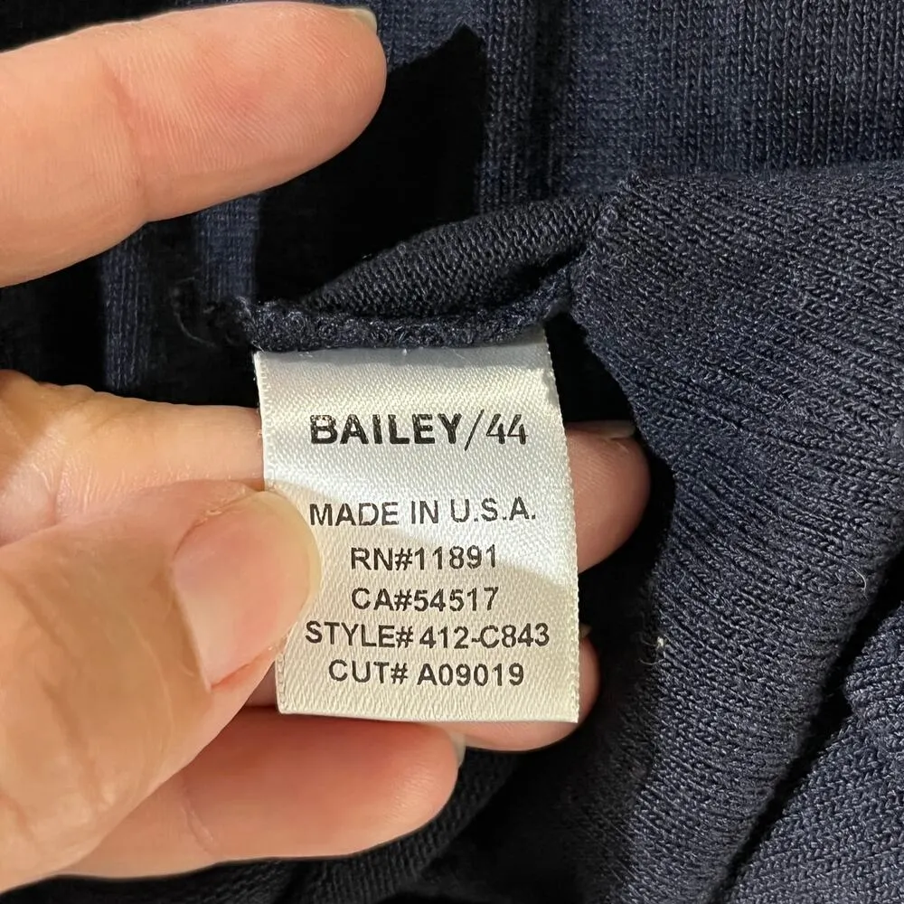 BAILEY 44 Women's Shanghaied Rayon Wool Dot-Point-Sleeve Crewneck Sweater XS - Image 6