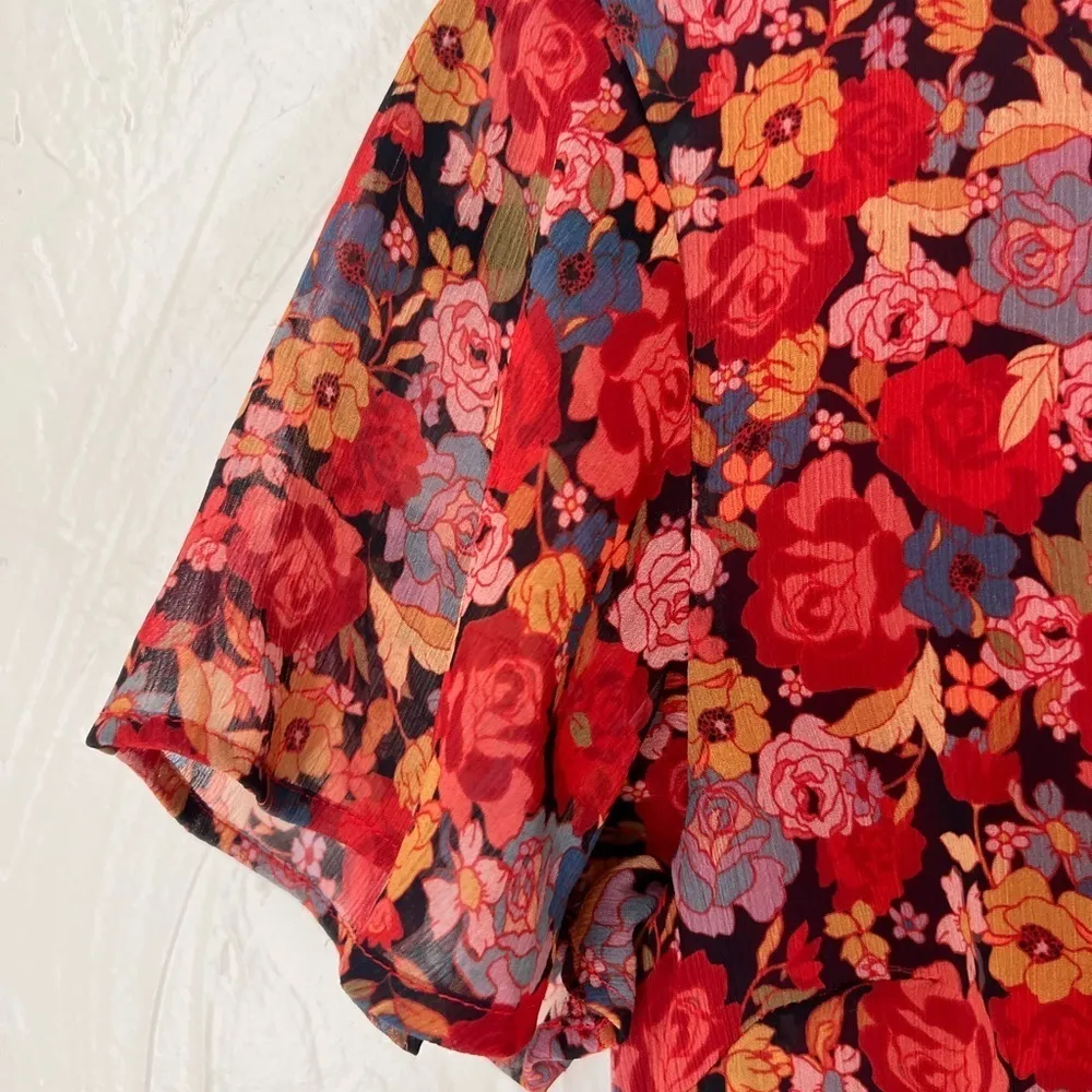 House of Harlow 1960 x Revolve red floral mini dress size XS - Image 2