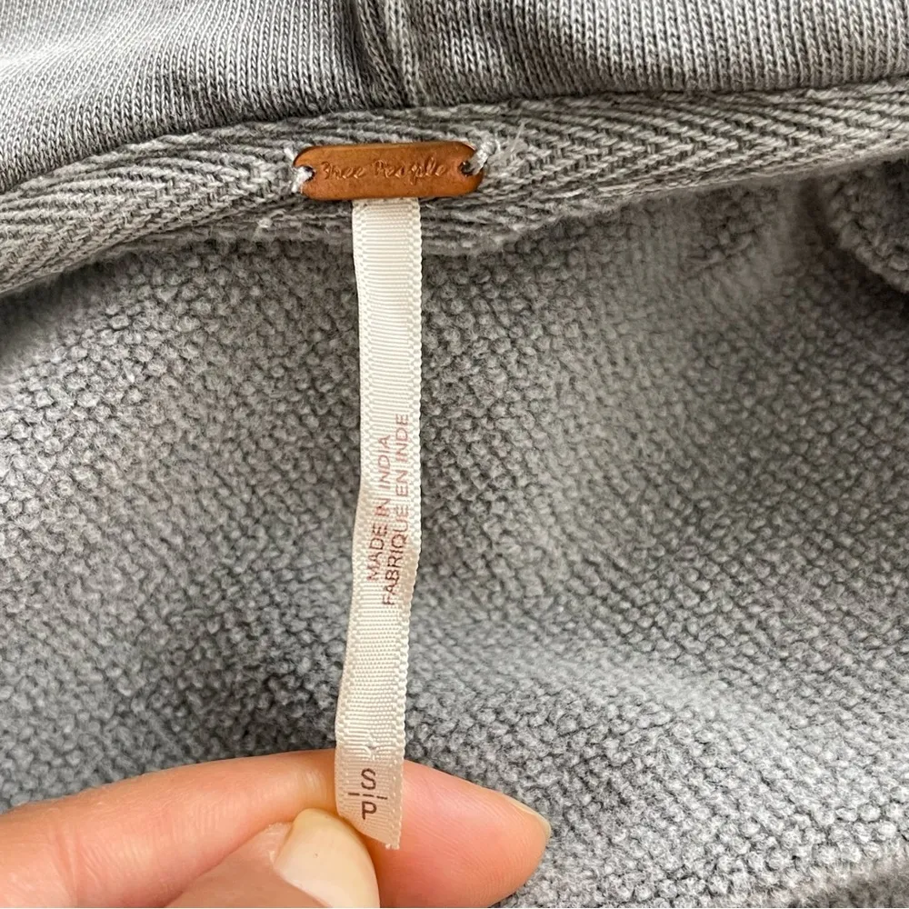 Free People Sail Away Hoodie Women’s Size S Ruffle Tiered Gauzy Gray - Image 10