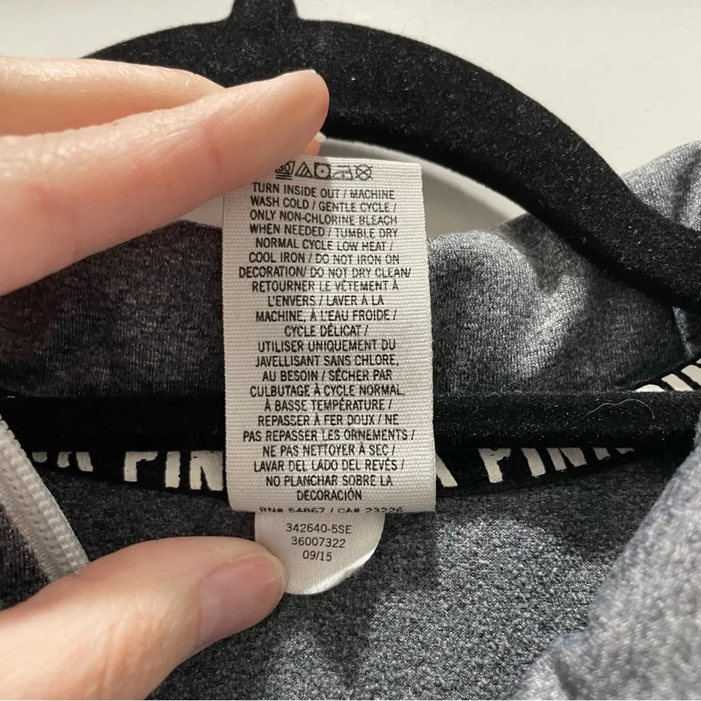 Victoria’s Secret PINK Ultimate Grey Long Sleeve Quarter Zip - Image 5