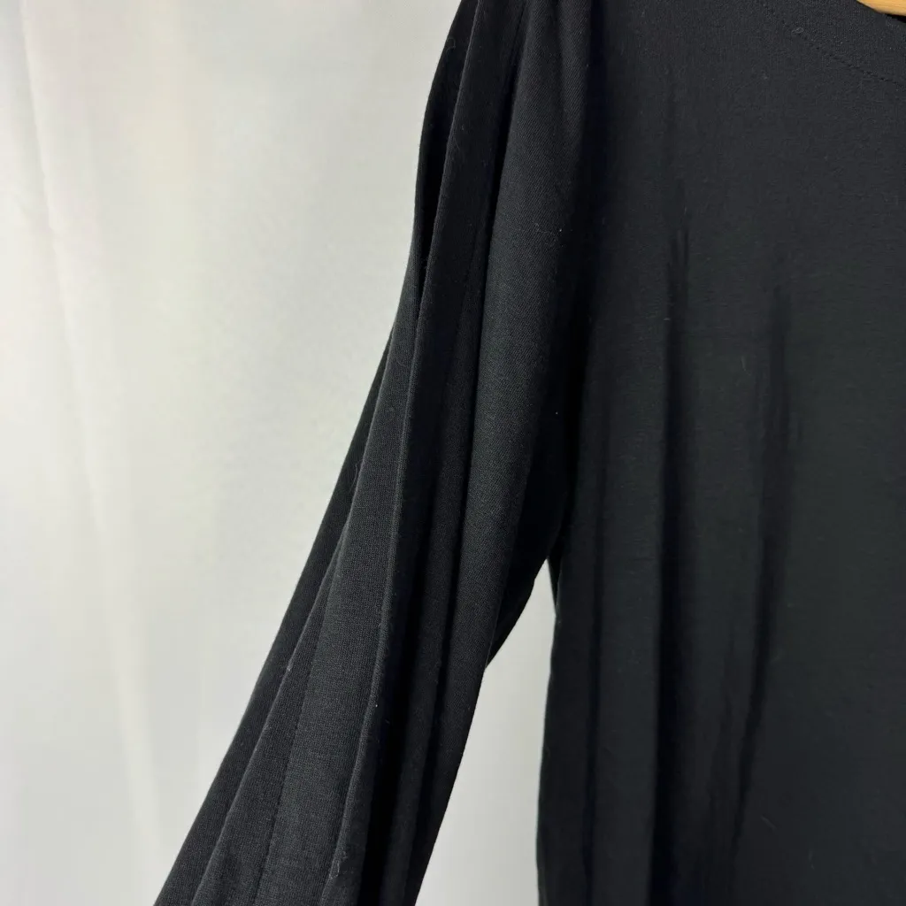 Ann Taylor LOFT Black Open Long Sleeve Top S - Image 4