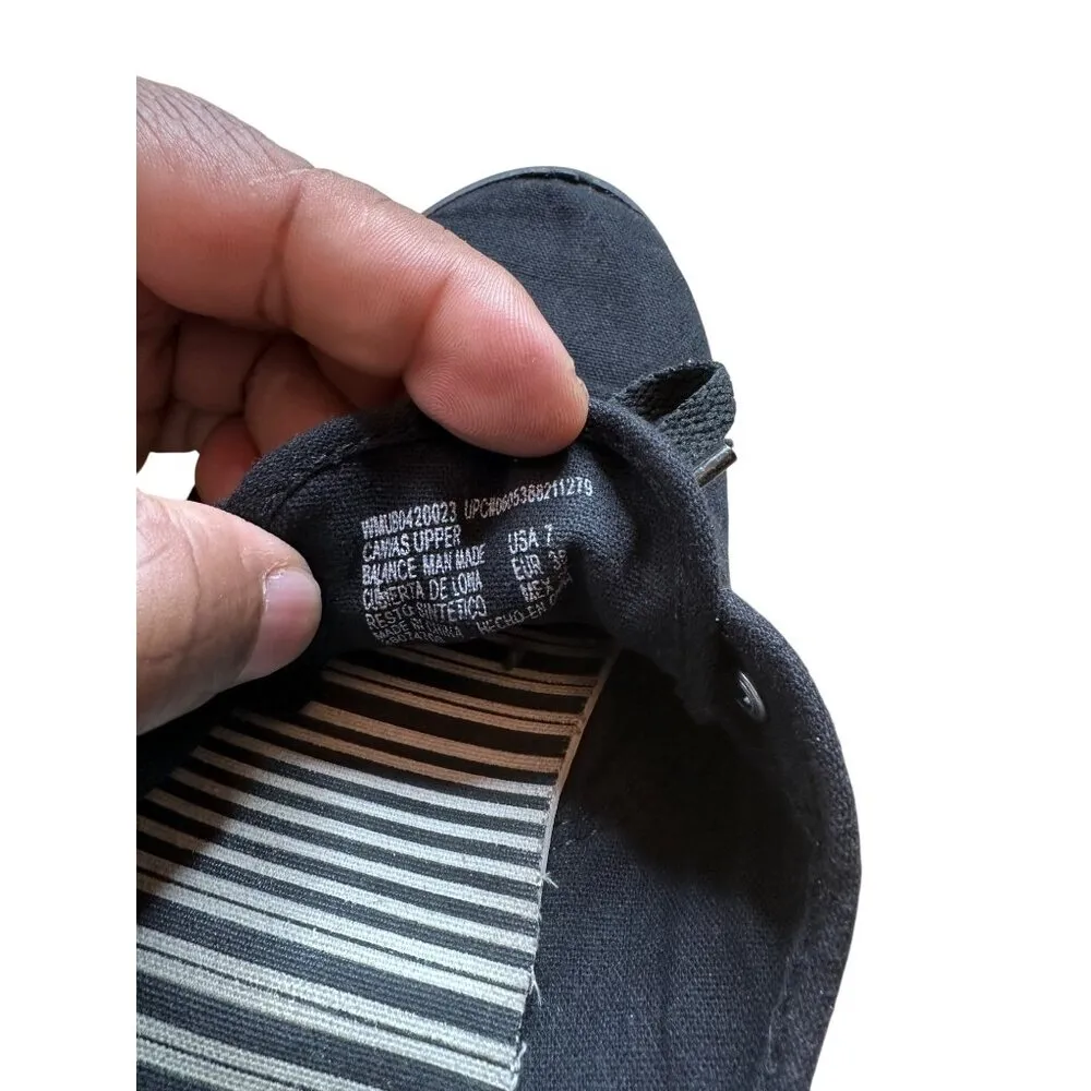 Unbranded Size 7 Black Fashion Casual Canvas Lace - Image 8