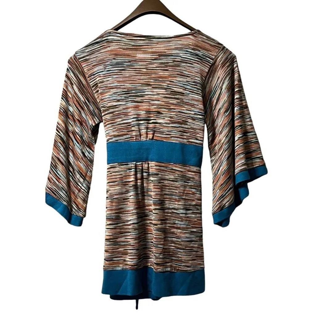 Mimi Chica Women’s Long Sleeve Tie Cardigan Multicolored Wrap Size Medium - Image 2