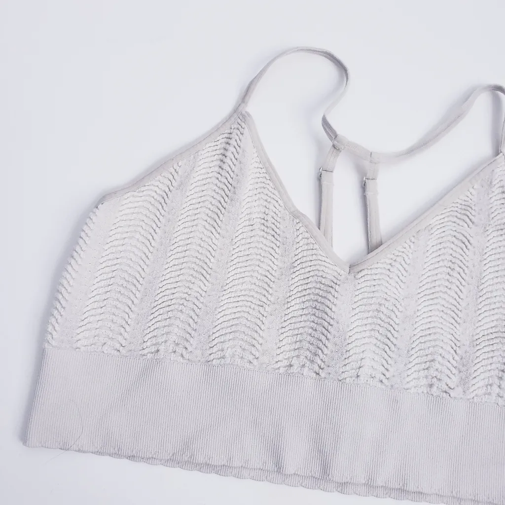Anthropologie Textured Racerback Sports Bra - Image 3