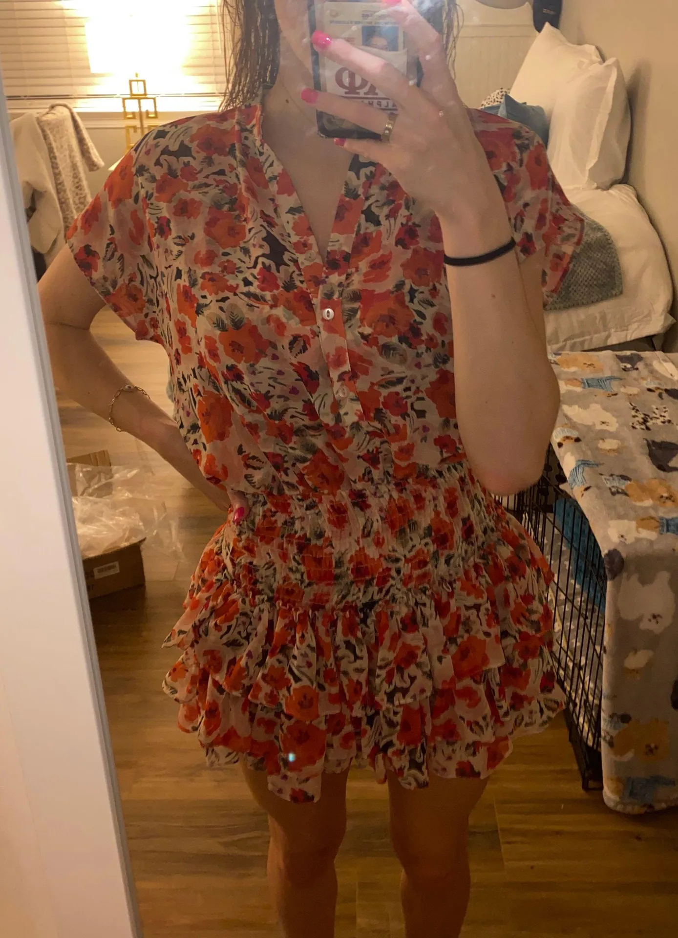 MISA LA Eloisa Red Blooms Dress - Image 4