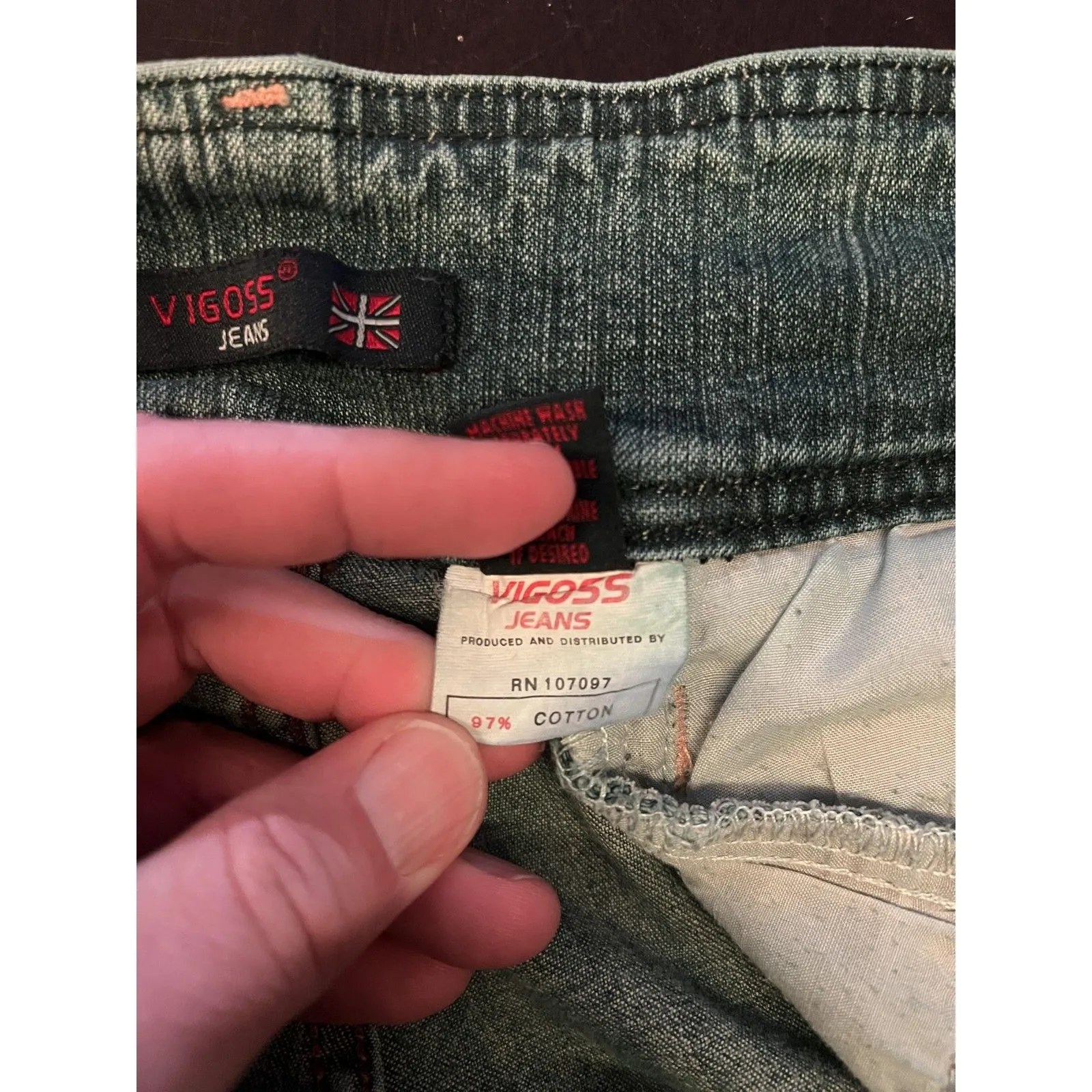 Vigoss Jeans Womens 23/24 Blue Medium Wash Straight Leg Stretch Denim Pants - Image 10