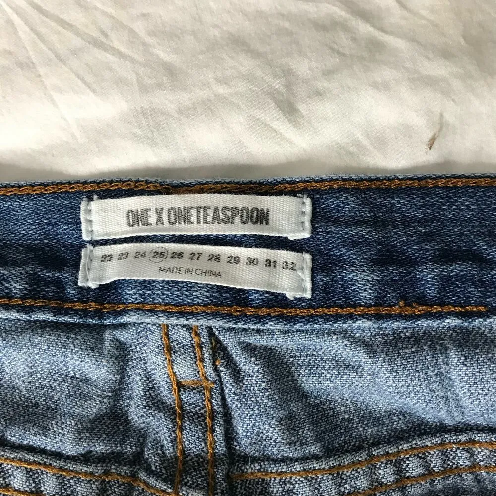 One by One teaspoon Distressed Awsome Baggies Low Waist Mid Rise Relaxed Leg 25 - Image 4