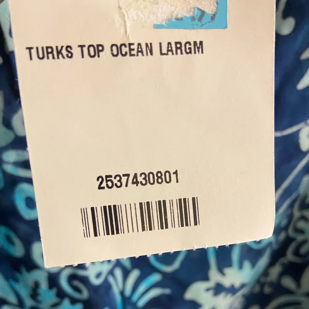 Soft Surroundings Cold Shoulder Top Ocean Large NWT - Image 5