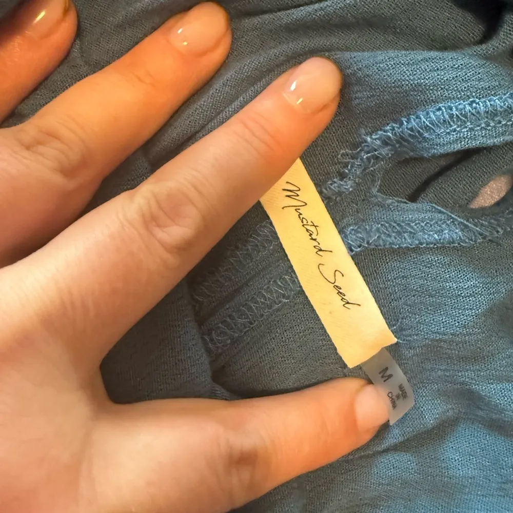 Mustard Seed Blue Tiered Jumpsuit Relaxed Fit - Image 8