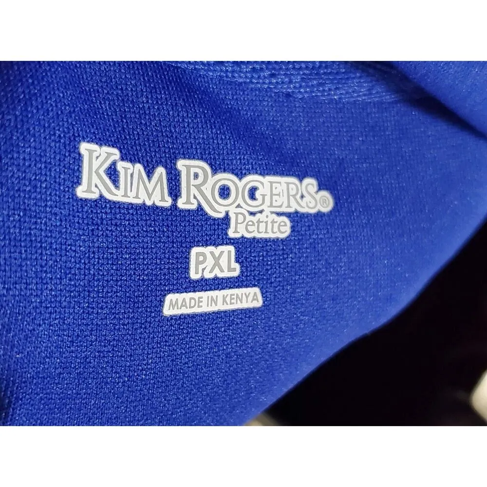 Kim Rogers Womens Blue Long Sleeve Track Jacket & Pant Two Piece Suit Size PXL - Image 9