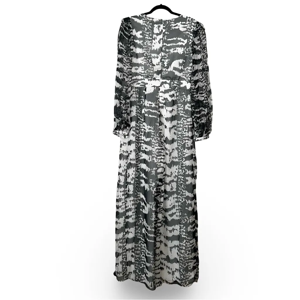 NWT PATBO x Alessandra Ambrósio Wide Leg Black White Jumpsuit Sz 10 - Image 4