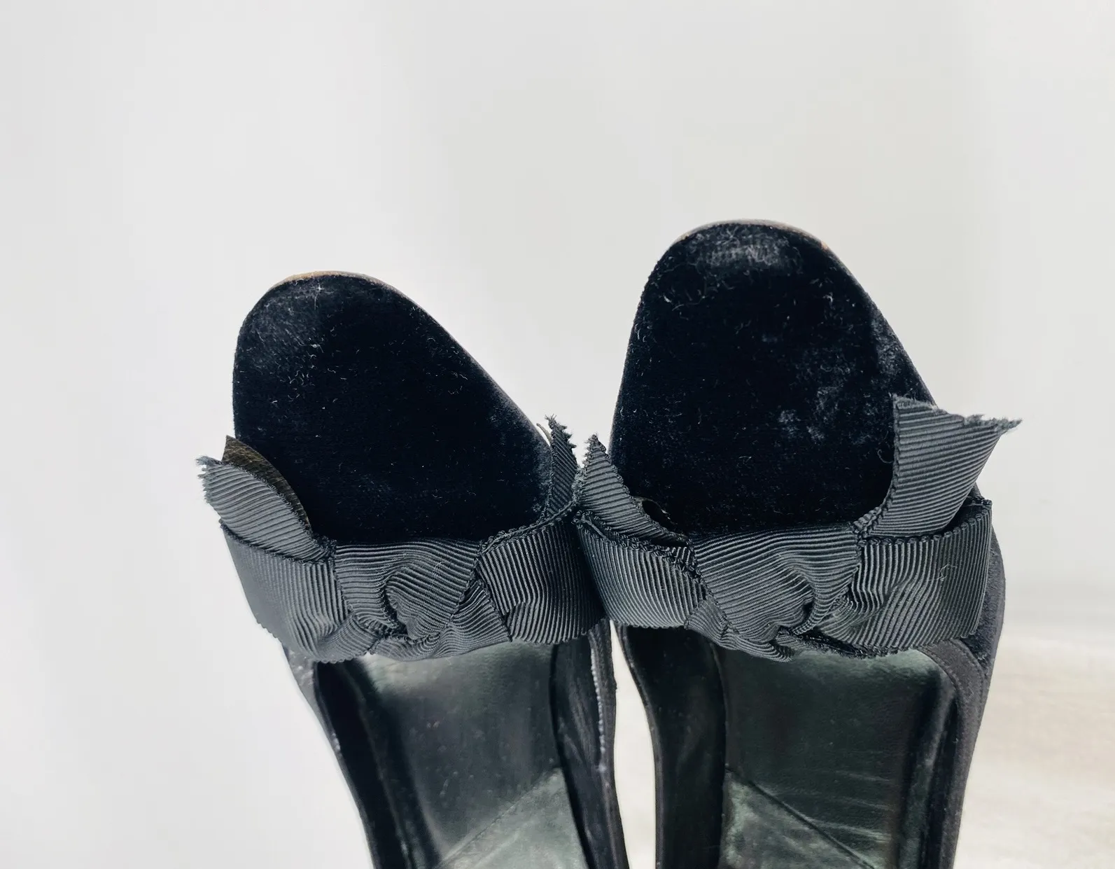 Authentic Dior black velvet tip heels - Image 3