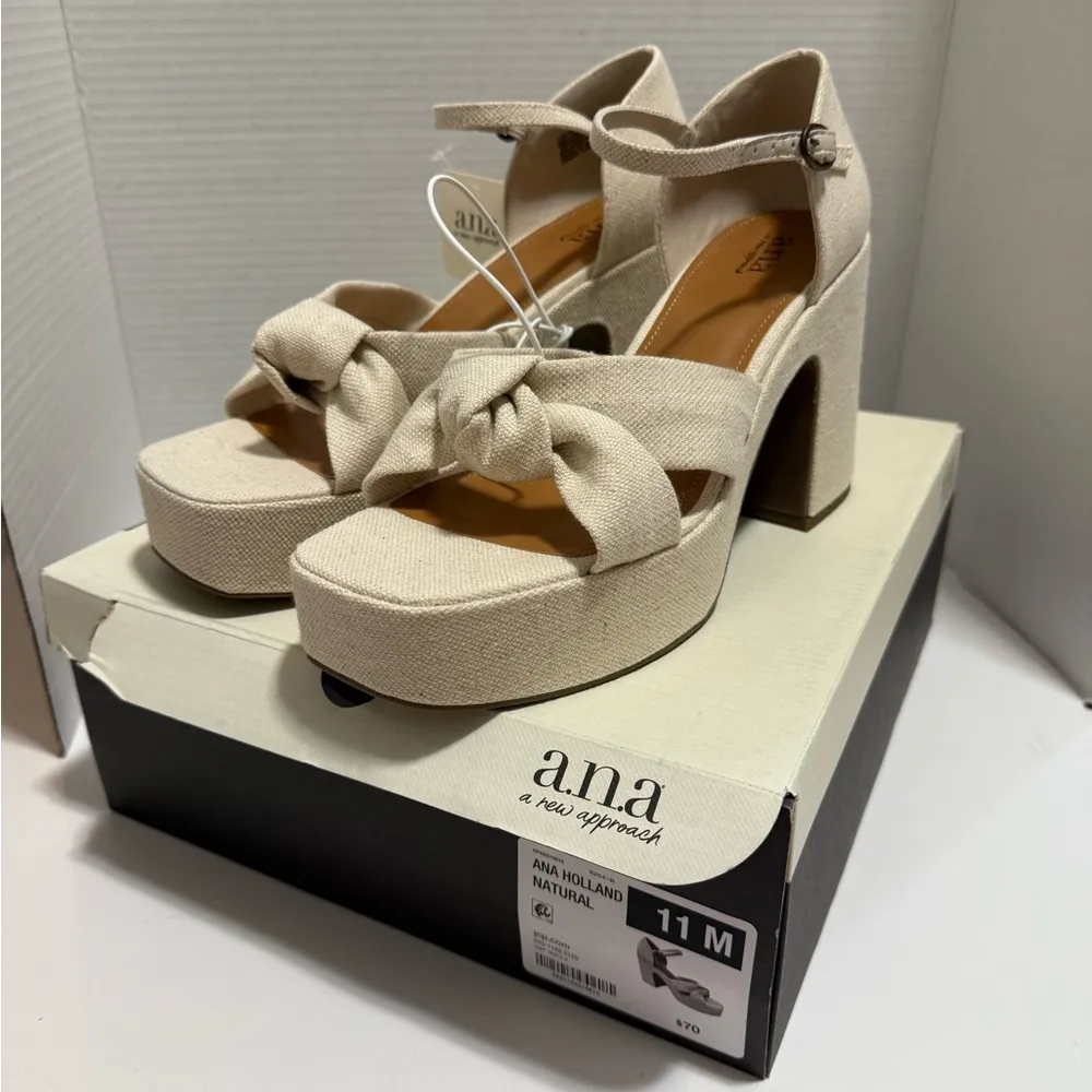 A New Approach A.N.A Holland Natural Chunky Heeled Platform Heel NWT Size 11 - Image 8