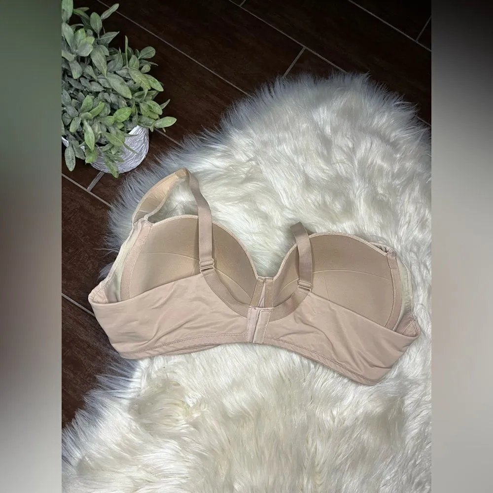 Soma Stunning Support full coverage No Show Minimizer underwire beige Bra 42DD - Image 4