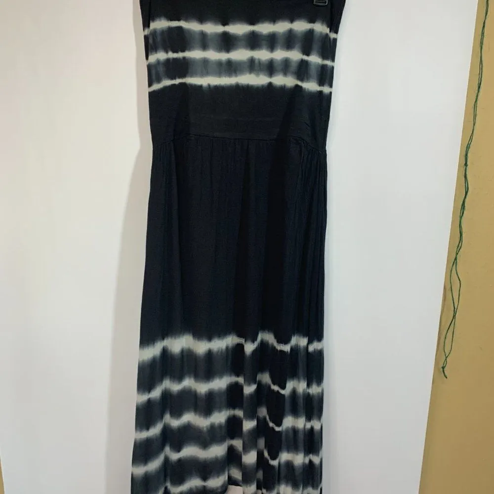 RaVirga Strapless Tie Dye Midi Dress Black Size XL - Image 5