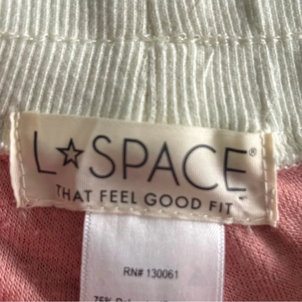 L*Space Back At It Pants Primrose Cream Velour Loungewear Jogger Athleisure Cozy - Image 10