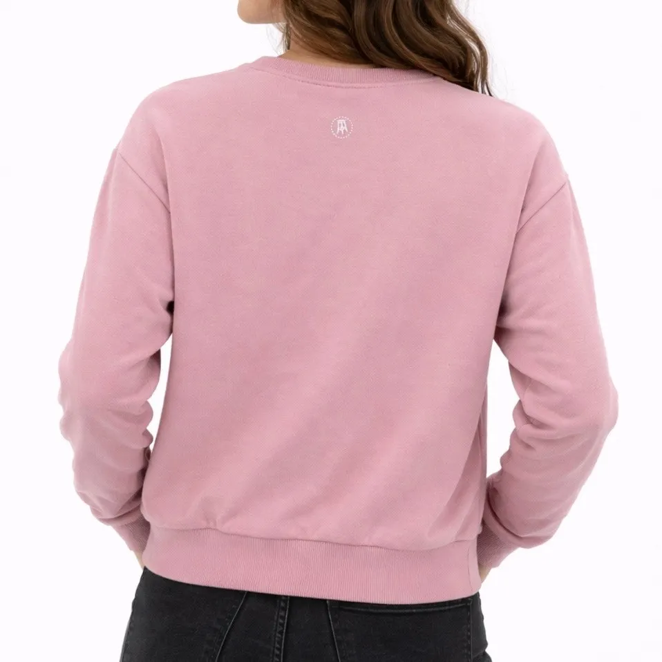 Barstool Sports Women’s “I Am Unwell” Crewneck Sweatshirt Dusty Pink Size Small - Image 2