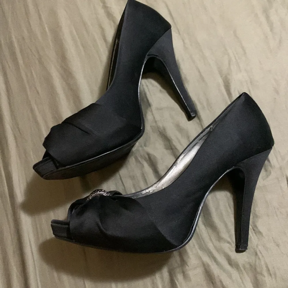 LULU TOWNSEND Black LT Mira Size 11 Peep Toe Heels - Image 10