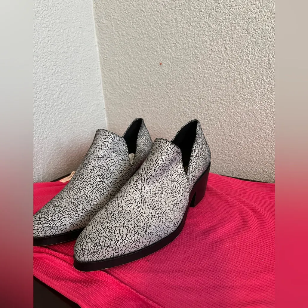 SHELLYS LONDON Women's‎ Crackle Pattern Ankle Boots White Size 8 - Image 4