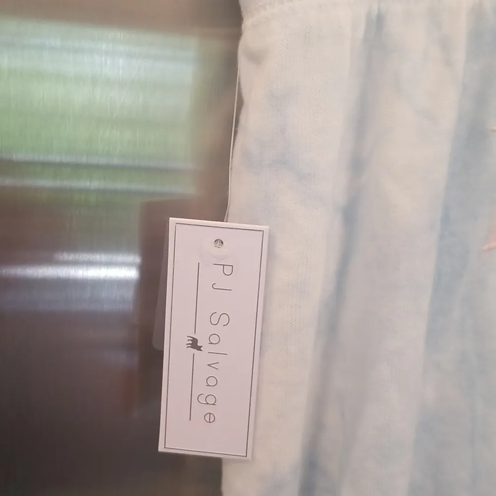 💕PJ SALVAGE💕 Bride Embroidered Pajama Shorts ~ Powder Blue XL NWT - Image 9