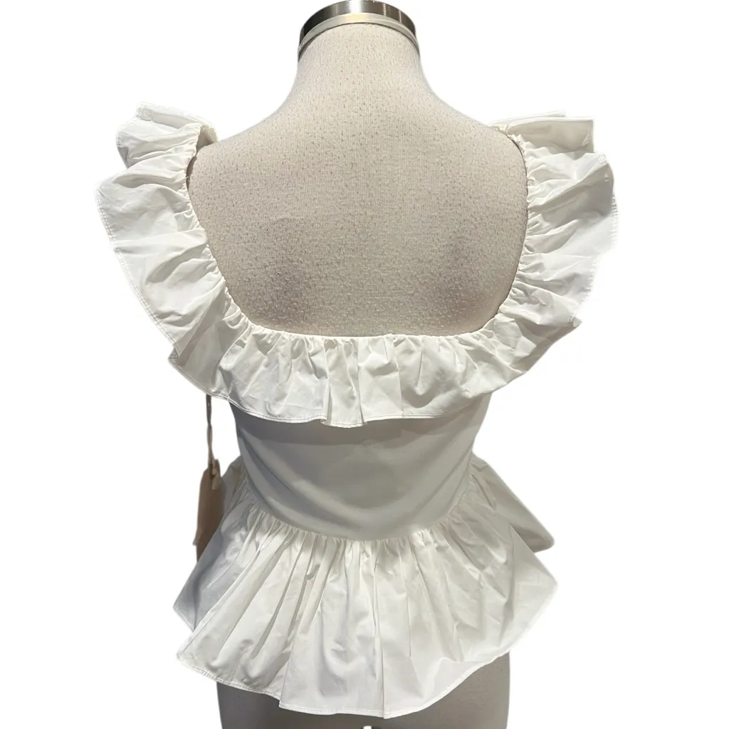 Sunday In Brooklyn Ruffle Cropped Top - Image 4