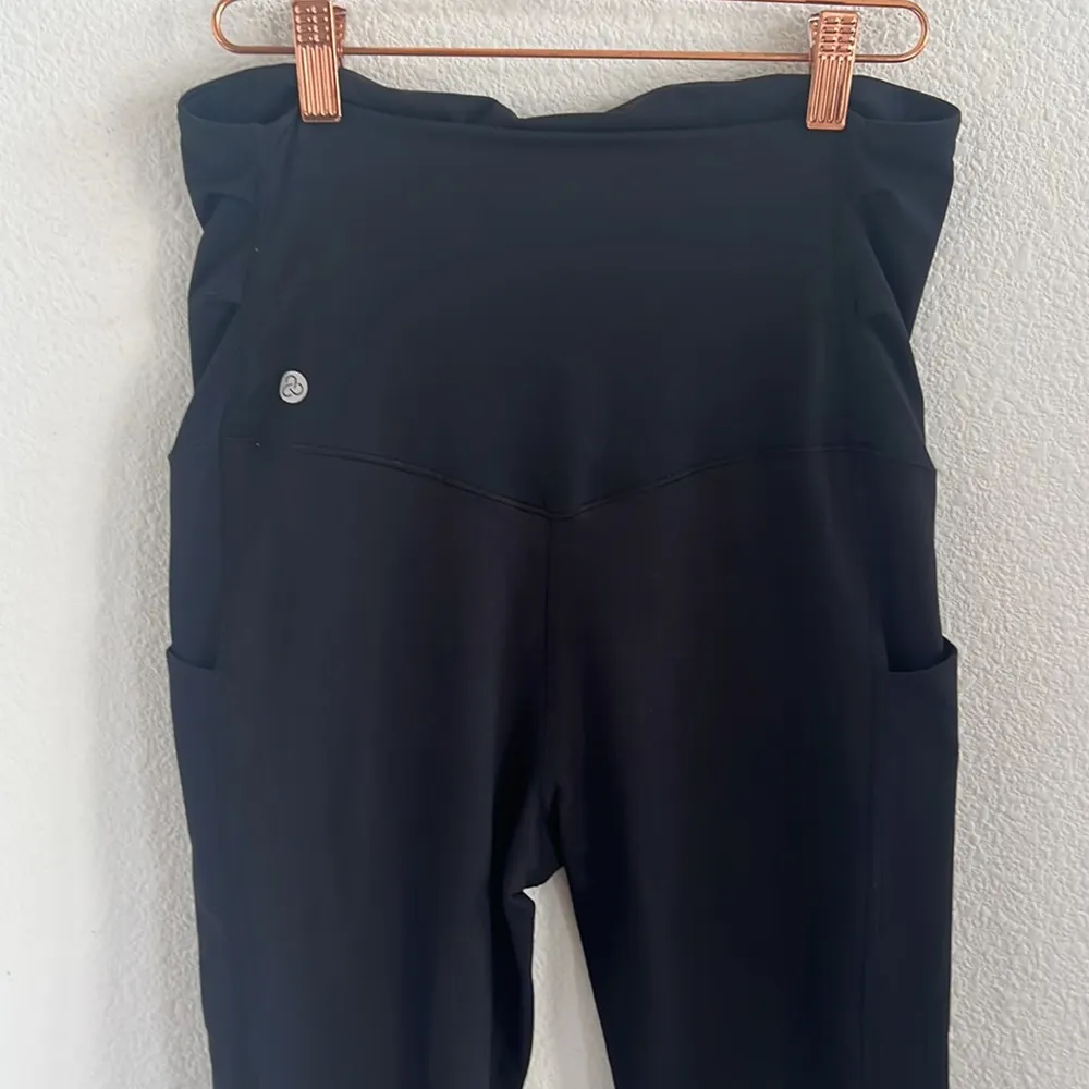 Zella Black Mamasana Live In Maternity Leggings Over the Bump Black Small - Image 7