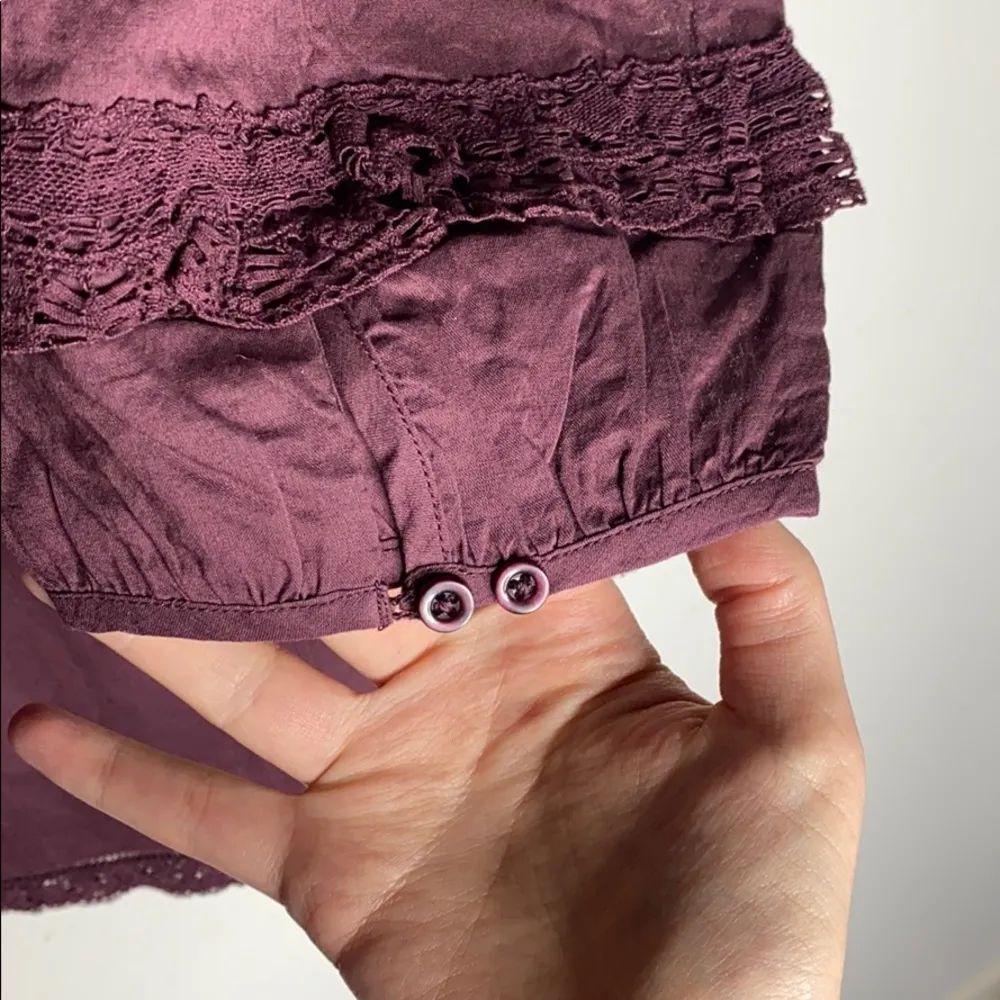 Frye prairie lace collar blouse in Sassafras sz XS - Image 9