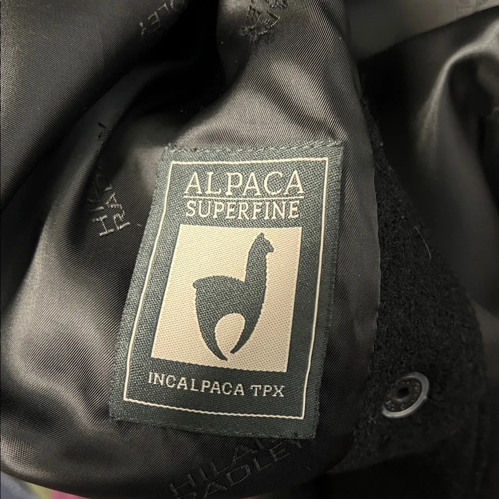 Hilary Radley Women’s Black Alpaca Superfine Jacket. Size: Medium - Image 4