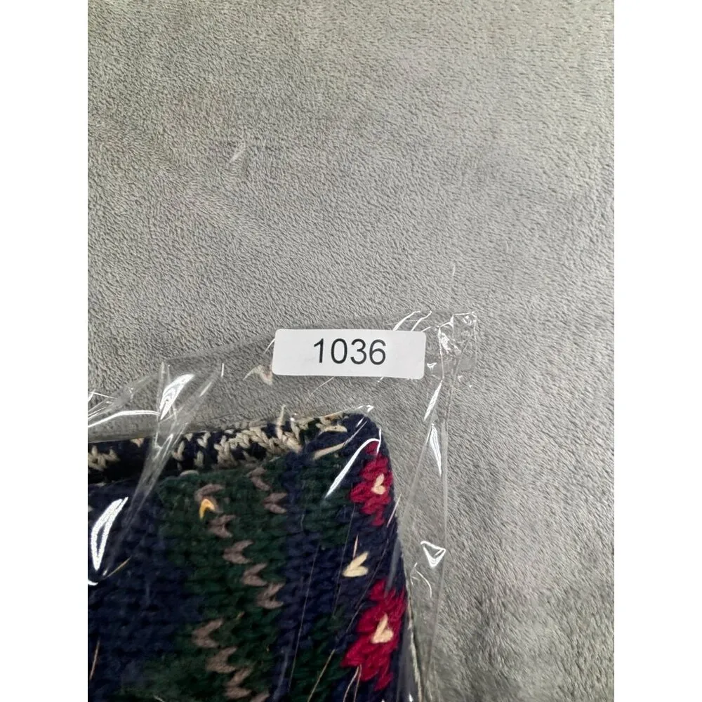 Vtg Illustrations Sweater Knit M Hong Kong Cabin Fever Fair Isle Hearts White Size M - Image 6